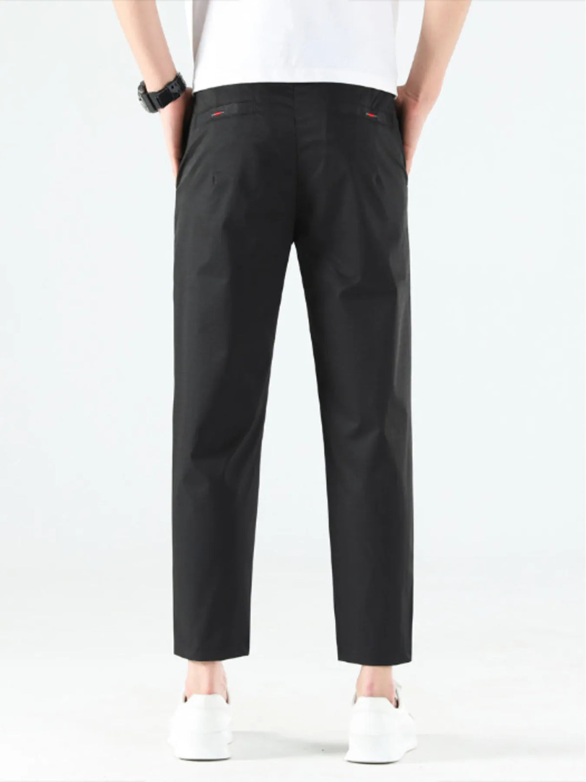 Men's Straight Leg Casual Pants in Black