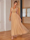 Sequin V-Neck Sleeveless Dress - Lilixa.store