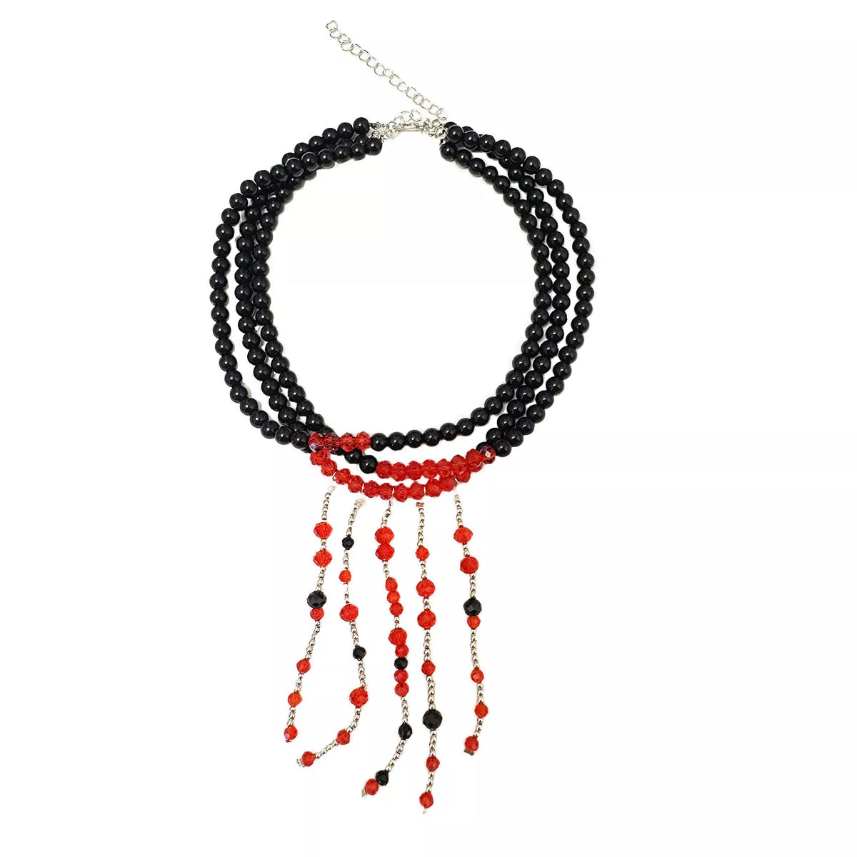 Gothic Multi-Layered Beaded Necklace - Lilixa.store