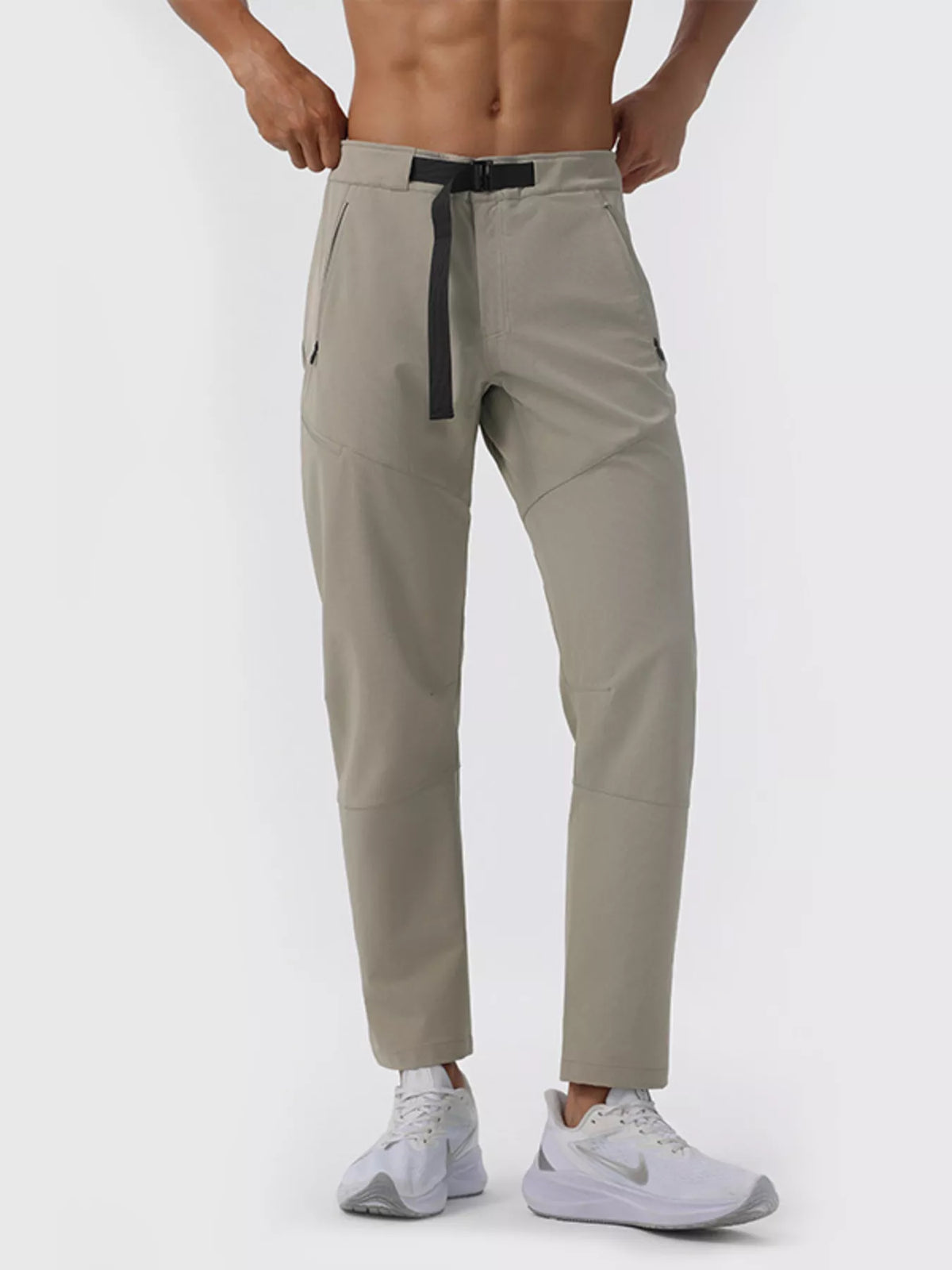 Men's Plus Size Lightweight Pants with Pockets in Khaki