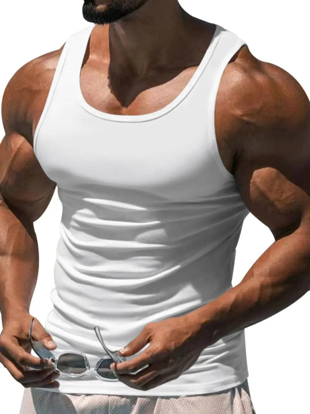 Men's Plus Size Wide Strap Tank - Lilixa.store