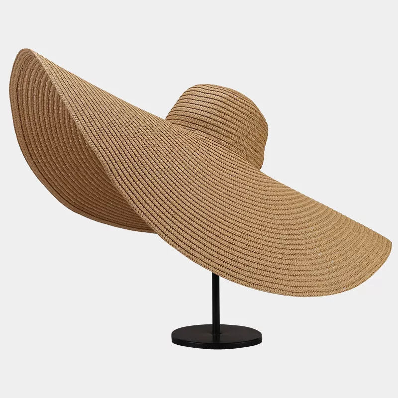 Oversized Wide Brim Straw Sun Hat - Lilixa.store