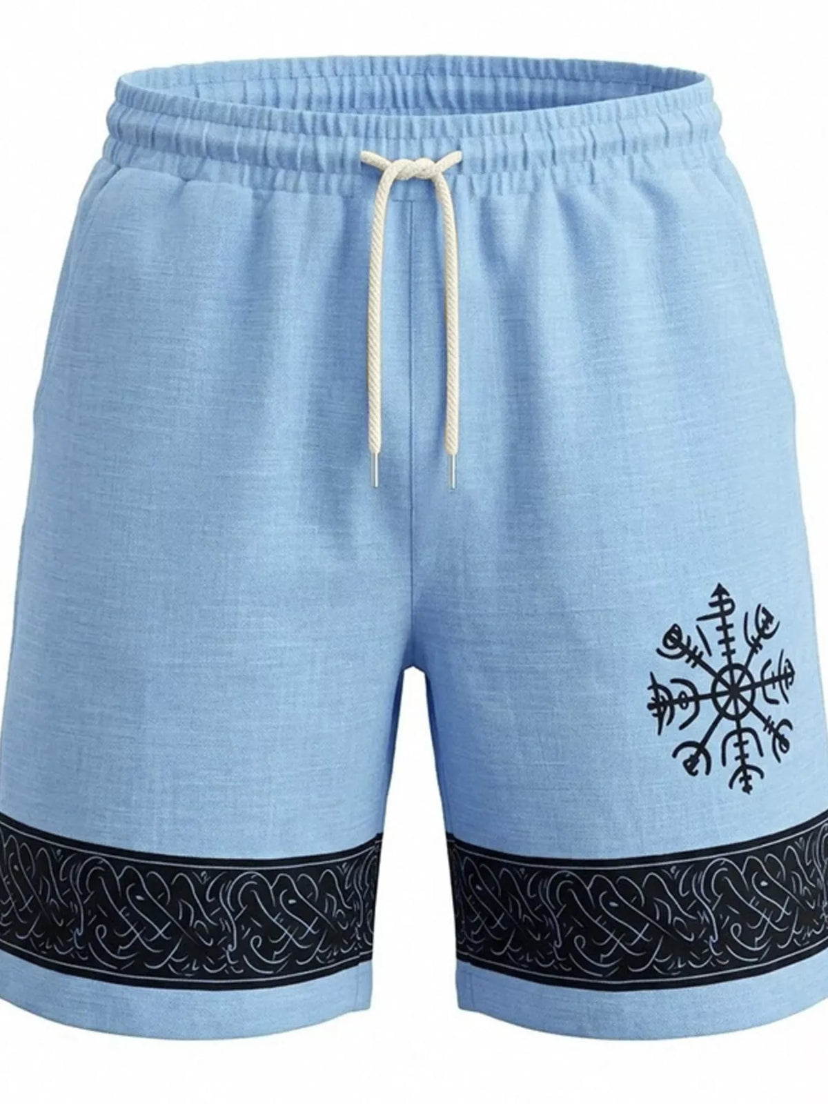 Men's Full Size Linen Blend Drawstring Shorts Plus Size - Lilixa.store