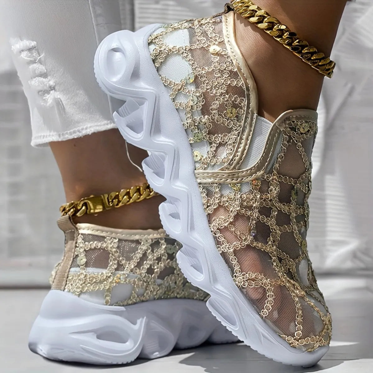 Breathable Mesh Platform Athletics - Lilixa.store