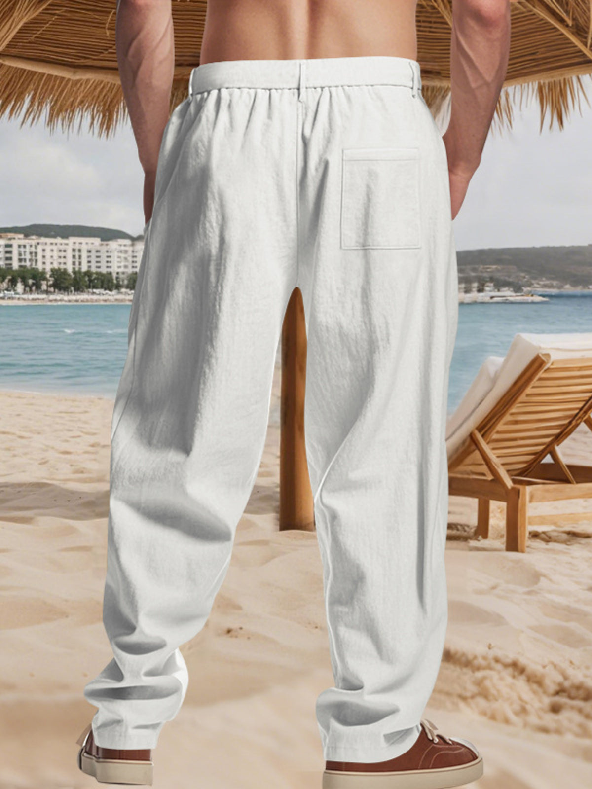 Men's Full Size Relaxed Fit Pleated Pants Plus Size, view 12