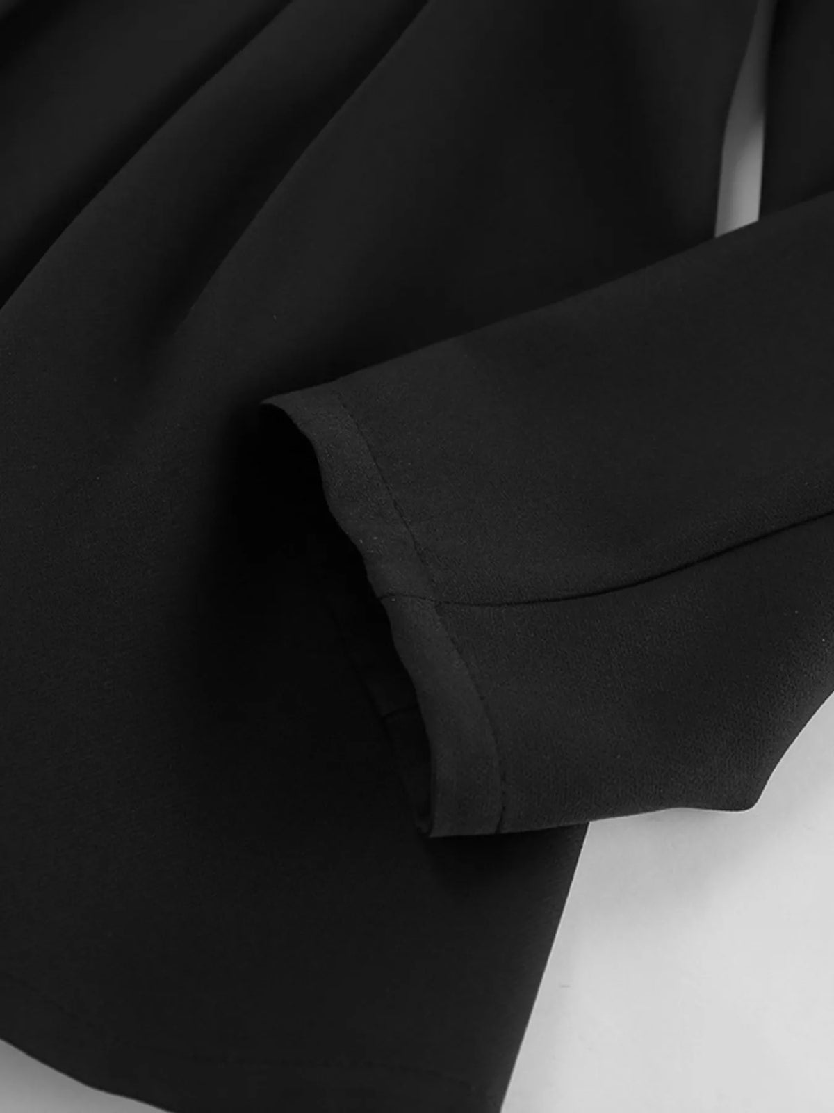 Fitted Button-Down Jacket in Black, view 12