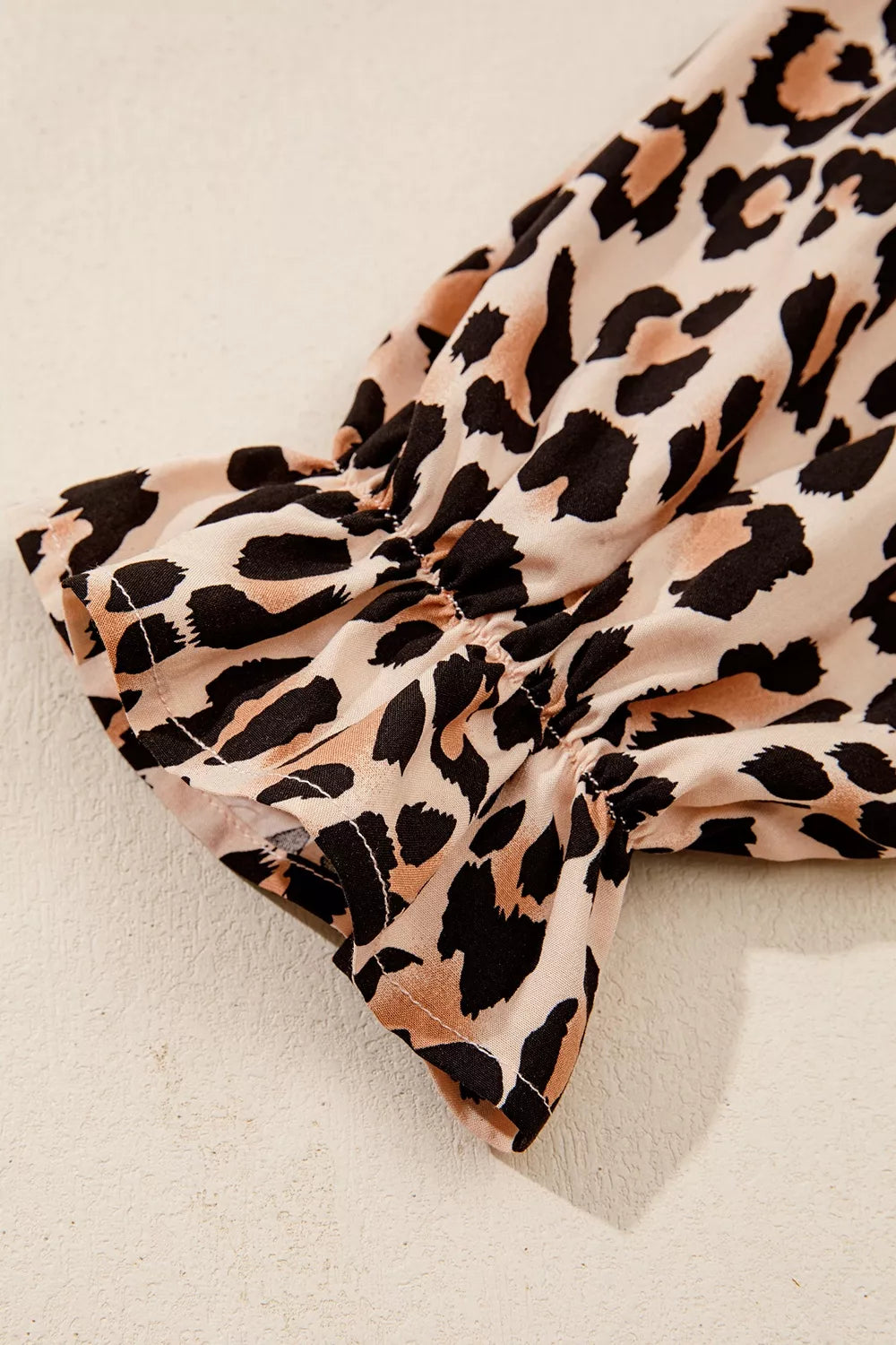 Leopard Print Tie-Neck Blouse, view 7