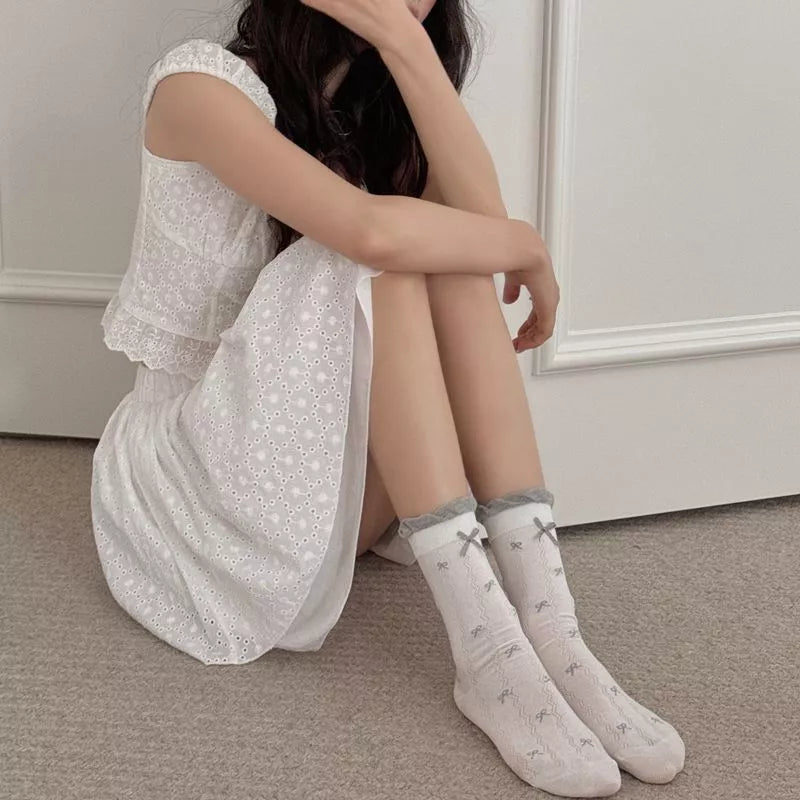 Breathable Cotton Casual Crew Socks Set