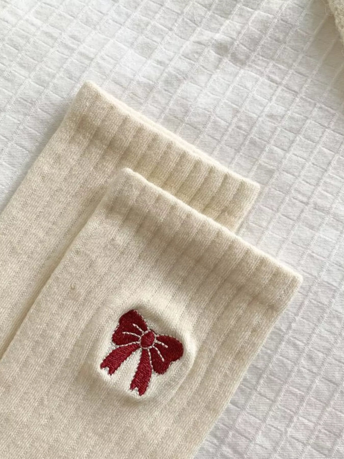 Ribbed Cotton Crew Socks - Lilixa.store