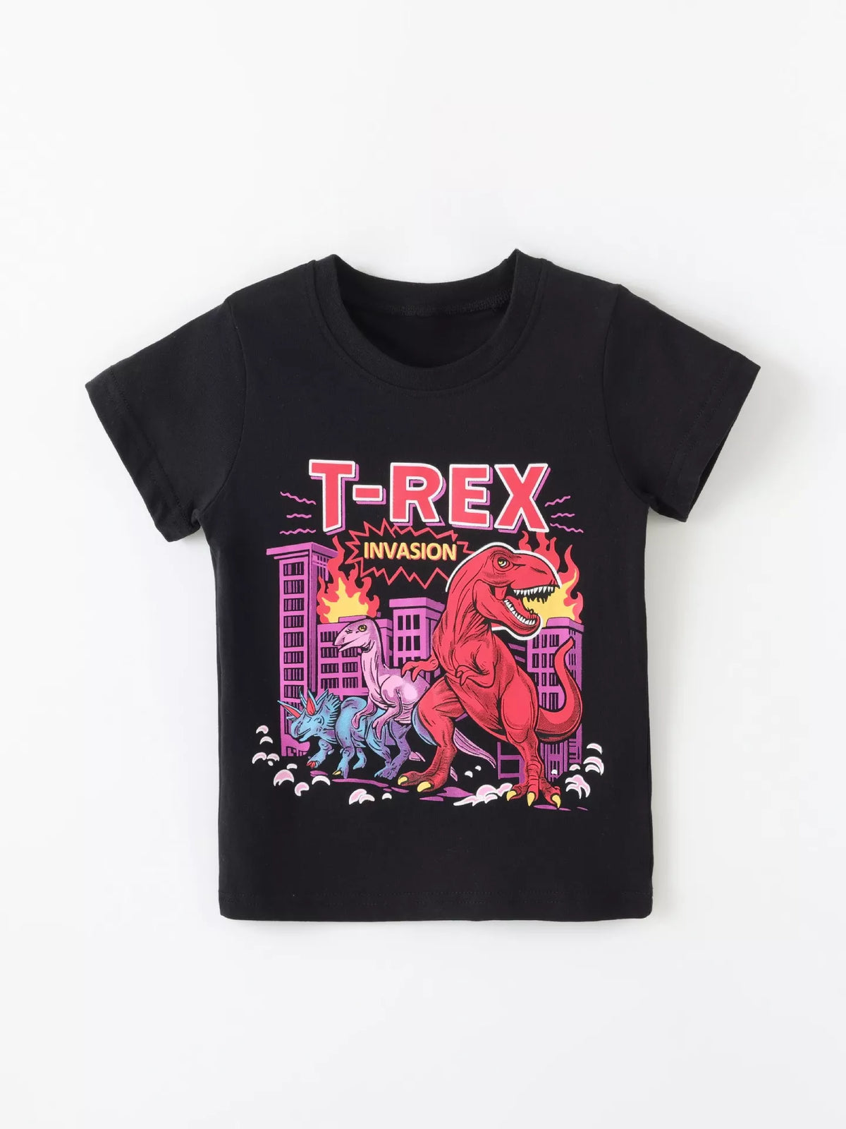 Children's T-Rex Invasion Graphic T-Shirt - Lilixa.store