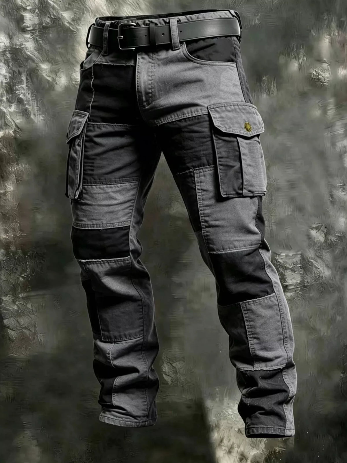 Men's Full Size Color-Block Cargo Pants Plus Size - Lilixa.store