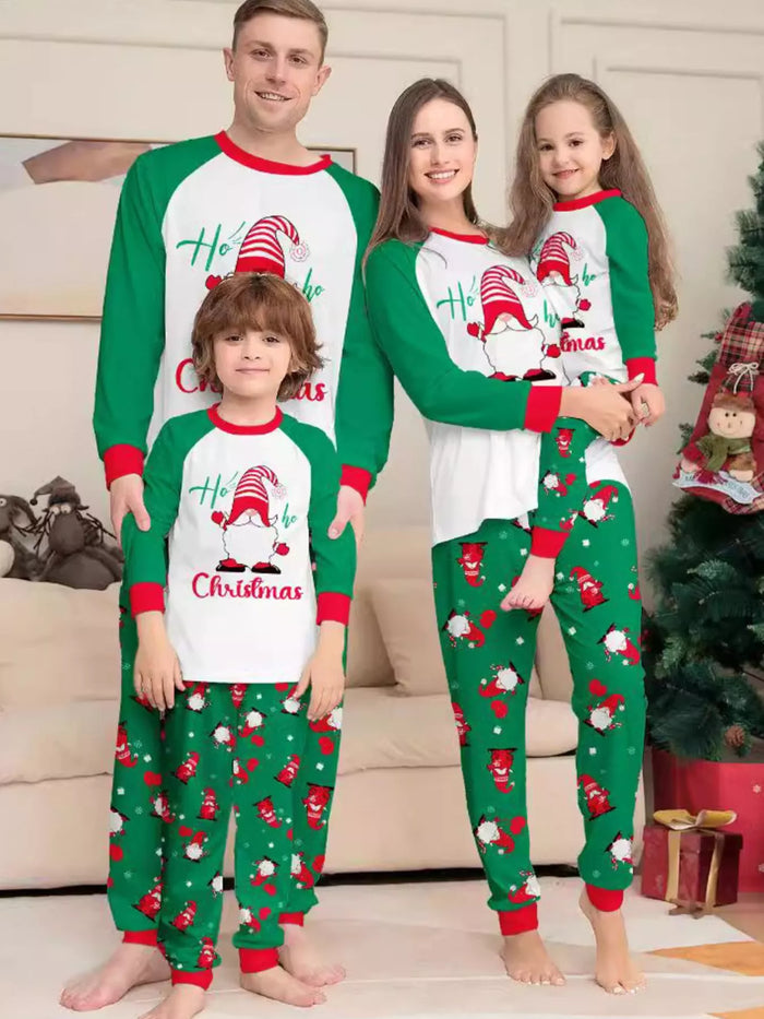 Full Size Christmas Gnome Print Matching Family Pajama Set Plus Size - Lilixa.store