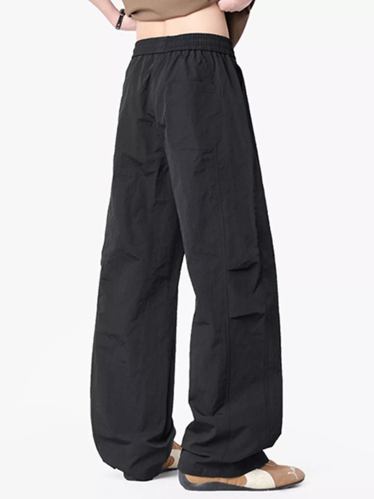 Men's Loose Fit Drawstring Wide Leg Pants, view 5