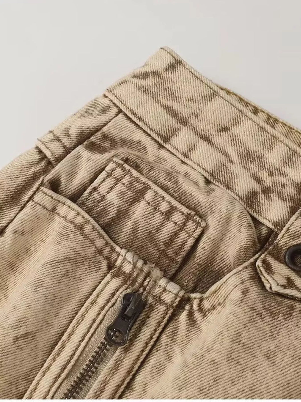 Men's Full Size Distressed Wash Wide-Leg Jeans Plus Size - Lilixa.store