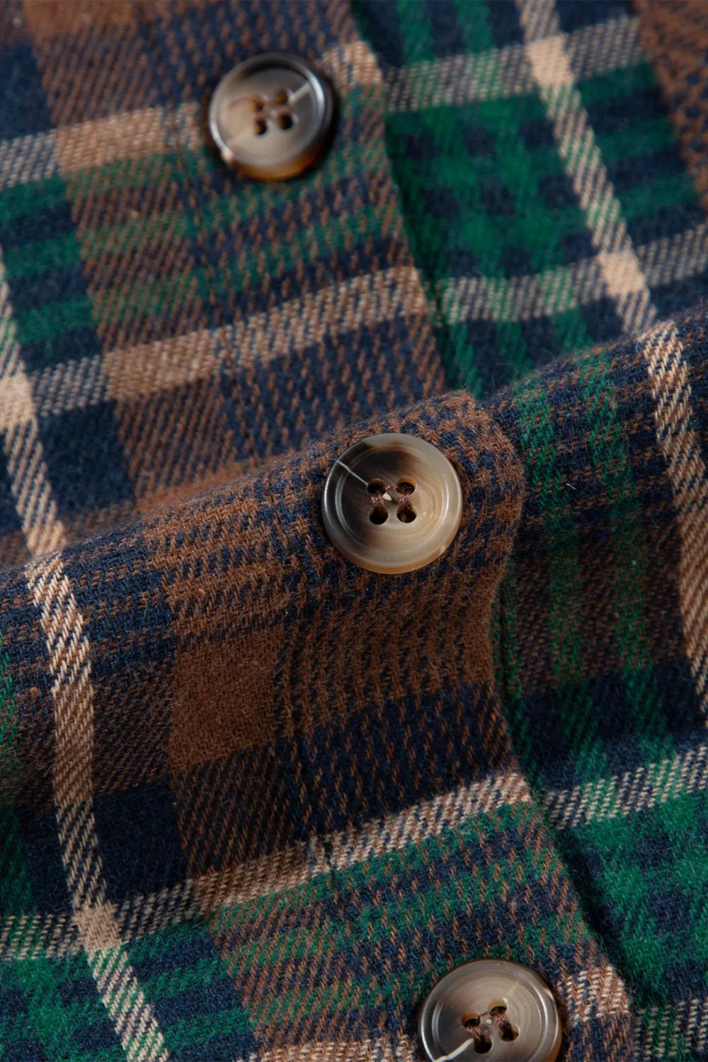 Plaid Button Up Long Sleeve Jacket in Caramel, view 9