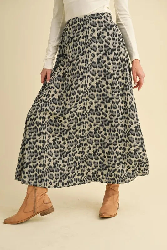 Aemi+Co Leopard Midi Skirt - Lilixa.store