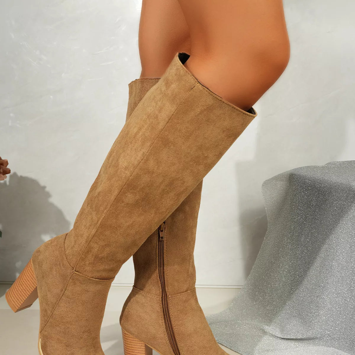 Point Toe Block Heels Boots - Lilixa.store