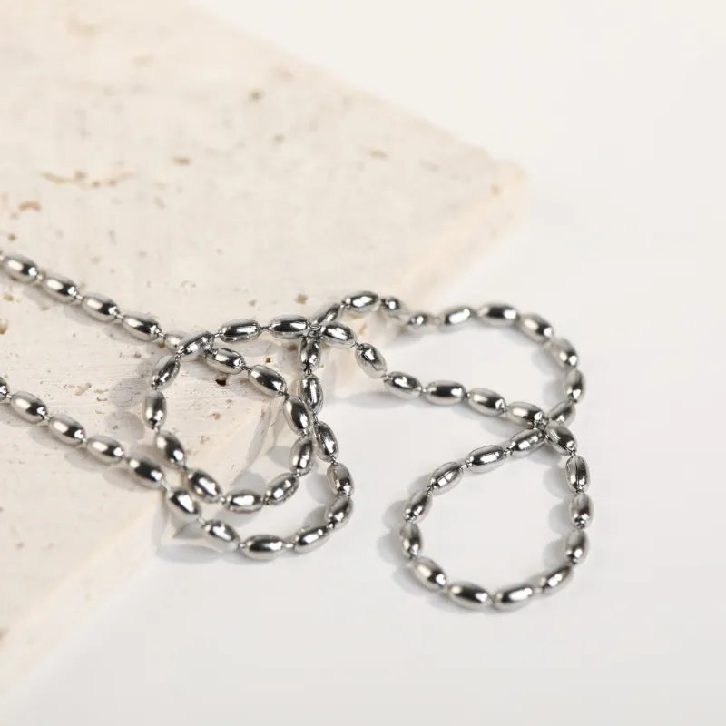Titanium Steel Beaded Necklace - Lilixa.store
