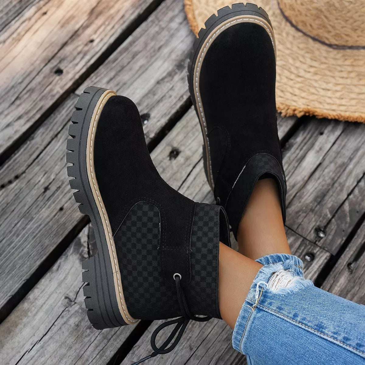 Block Heel Ankle Boots - Lilixa.store