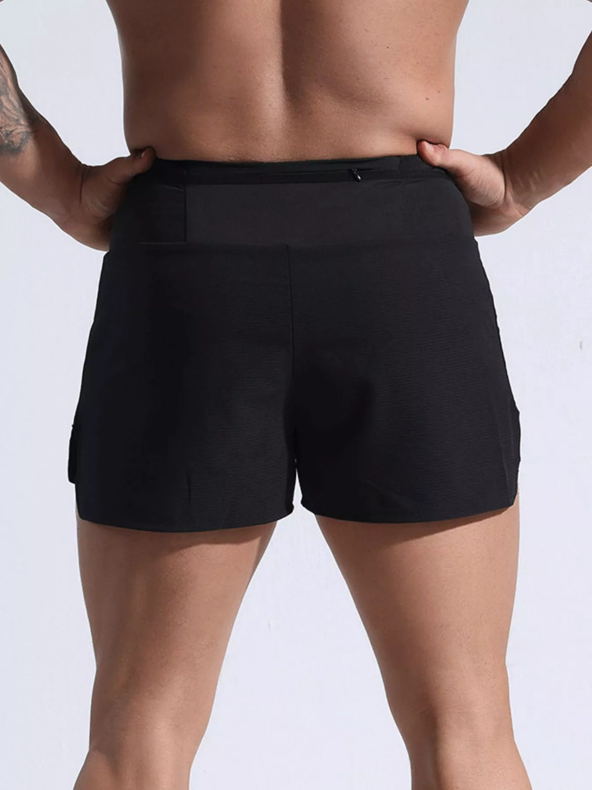 Men's Full Size Contrast Active Shorts Plus Size, view 3