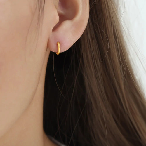 18K Gold-Plated Huggie Earrings - Lilixa.store