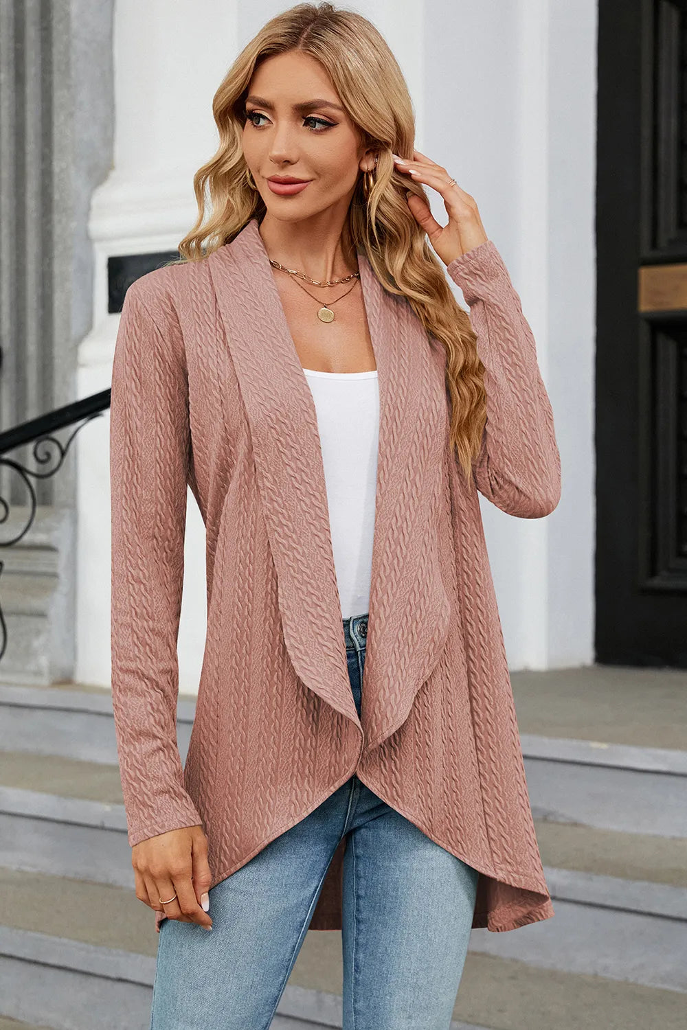 Open Front Long Sleeve Cardigan, view 15