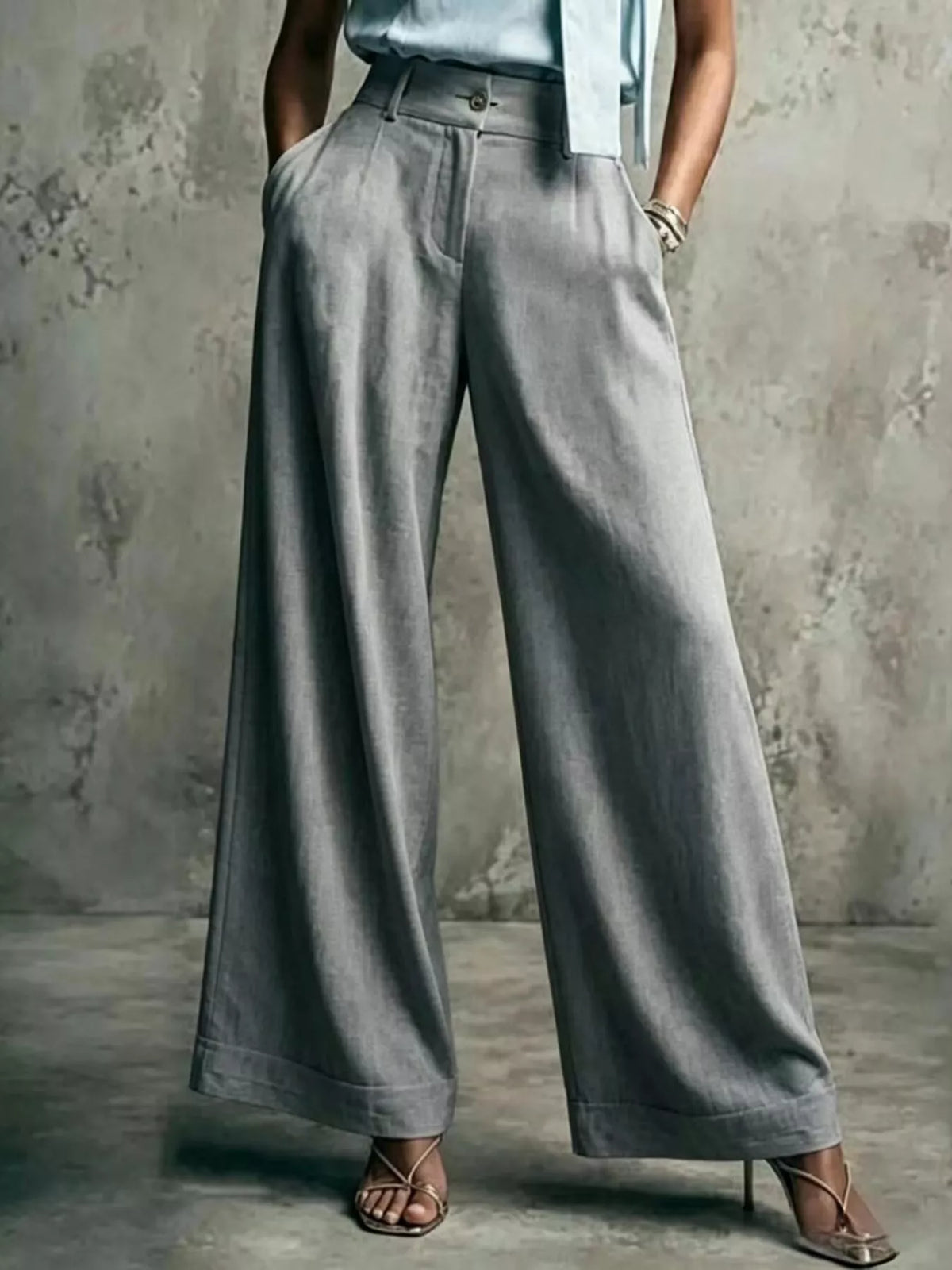 High-Waisted Wide-Leg Pants