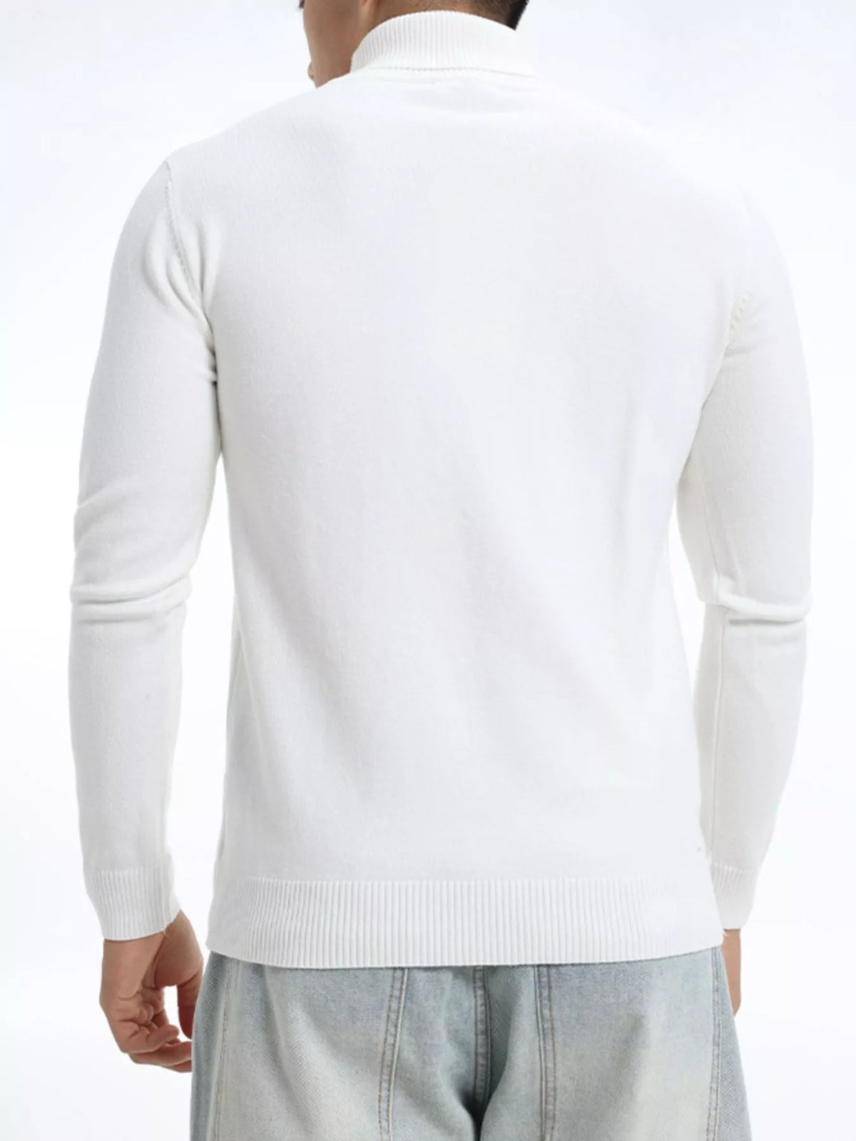 Men's Plus Size Slim-Fit Turtleneck Sweater - Lilixa.store