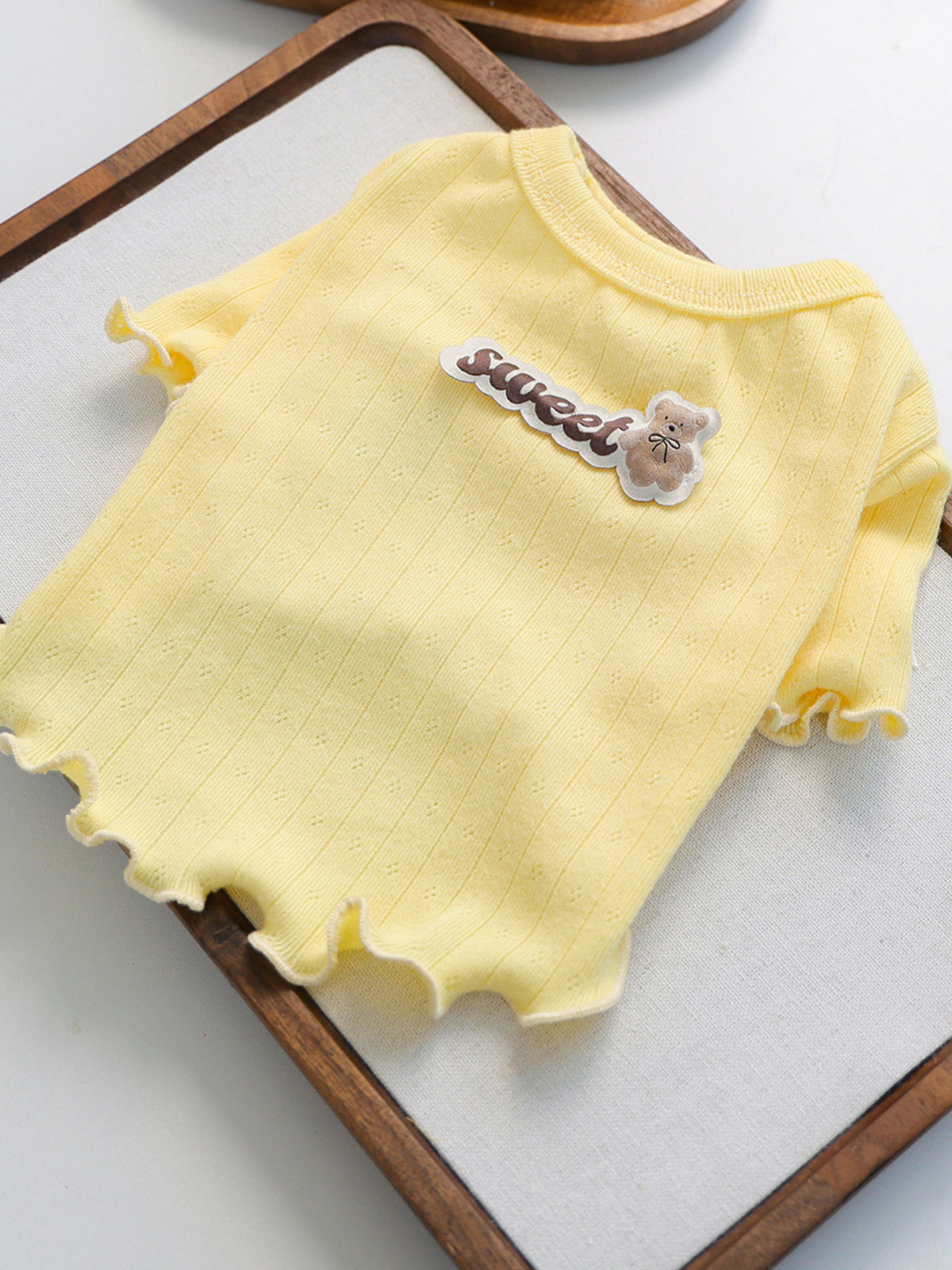 Sweet Bear Patch Ribbed Pet Top - Lilixa.store