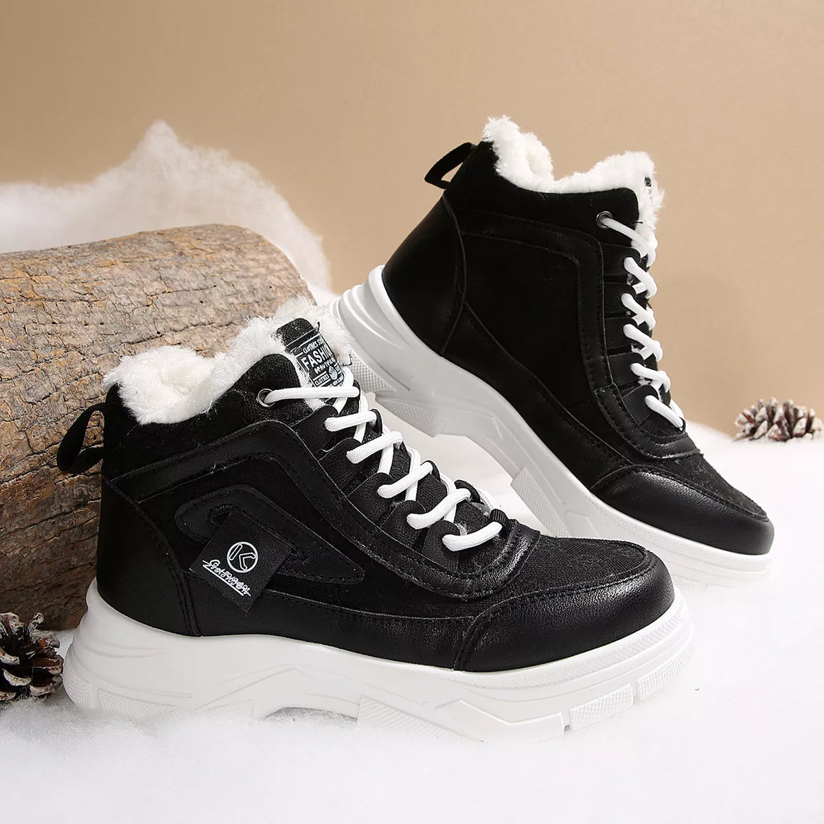 Plush Lined Ankle Boots - Lilixa.store