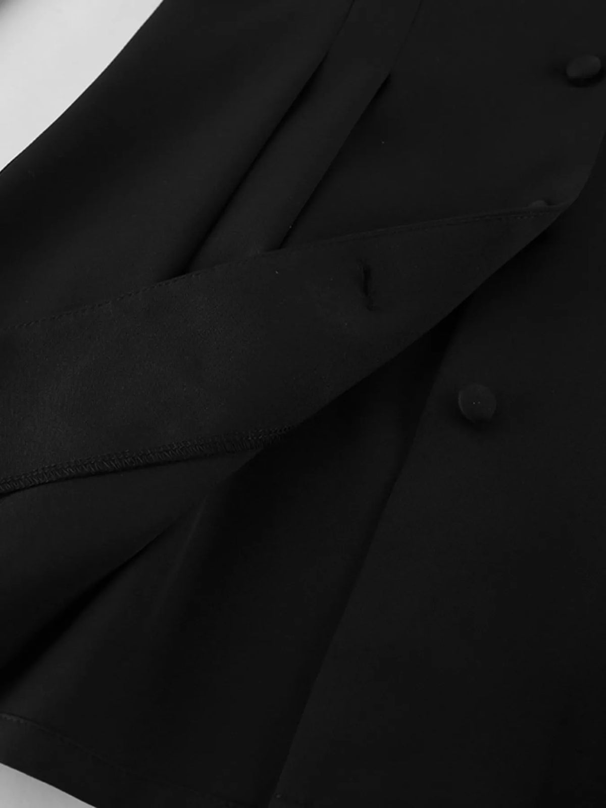 Fitted Button-Down Jacket in Black, view 11
