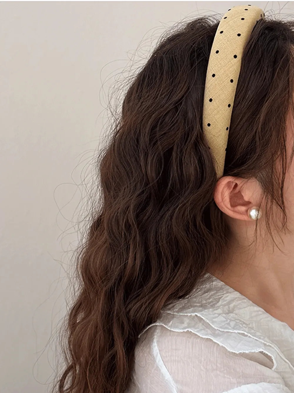 Polka Dot Polyester Wide Headband - Lilixa.store