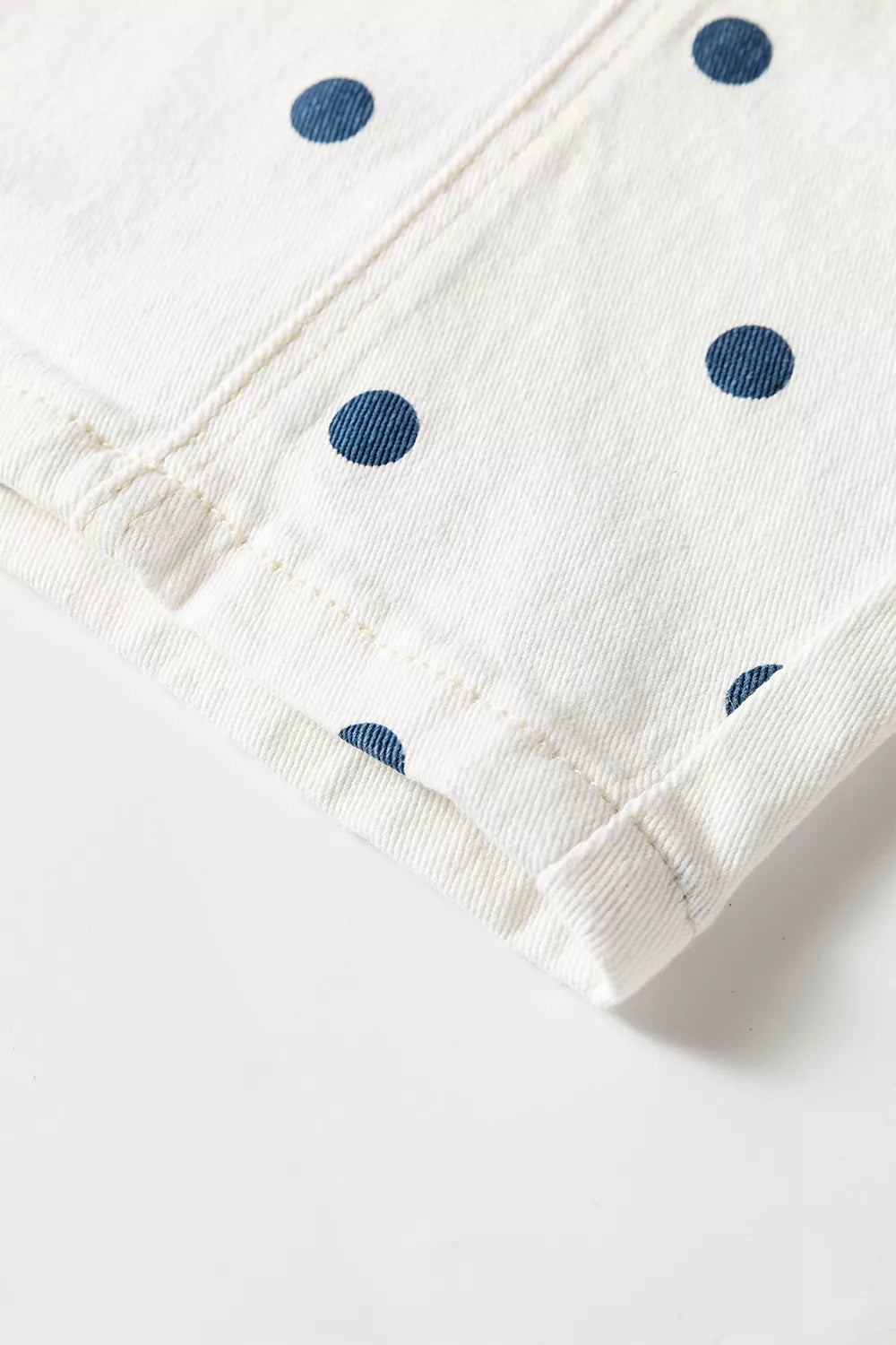 Polka Dot Wide-Leg Jeans