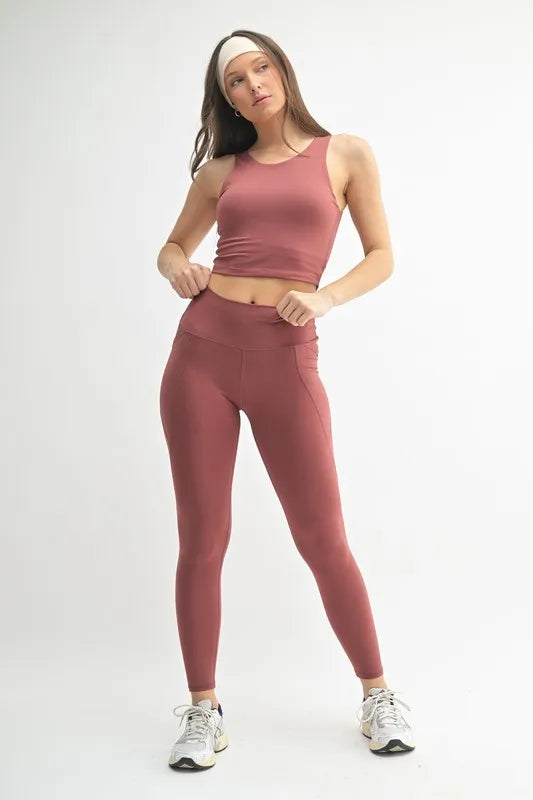 MONO B Venice Cloud Light Sculpt High-Waisted Leggings - Lilixa.store