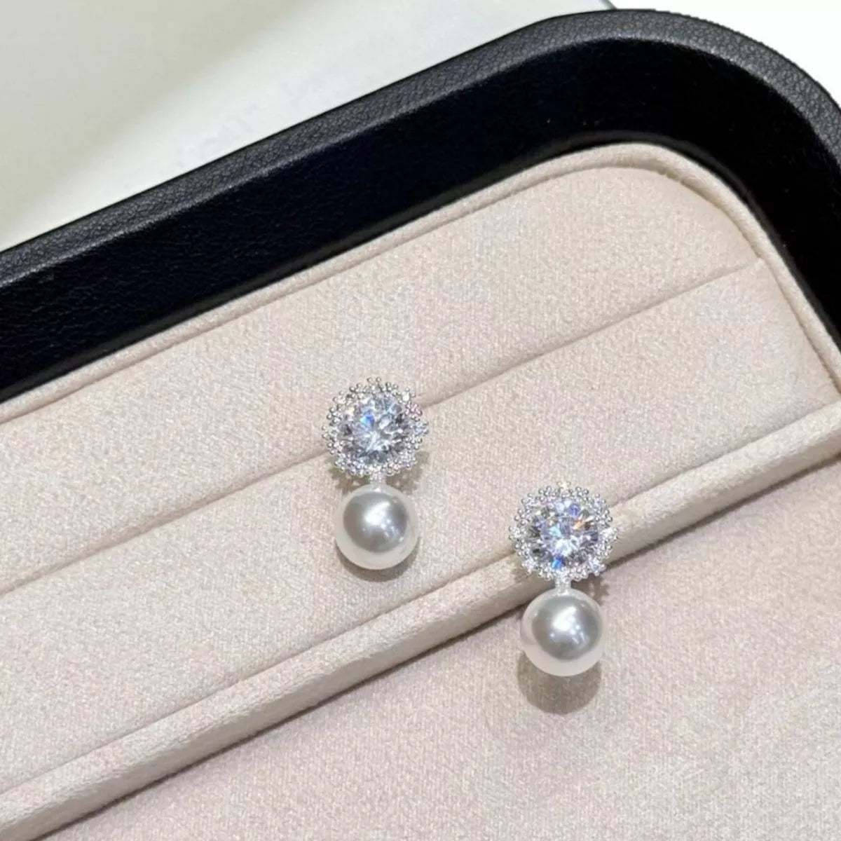 Zircon Pearl Drop Earrings - Lilixa.store