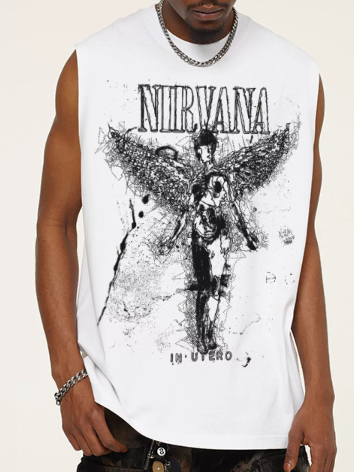 Men's Graphic Round Neck Tank - Lilixa.store