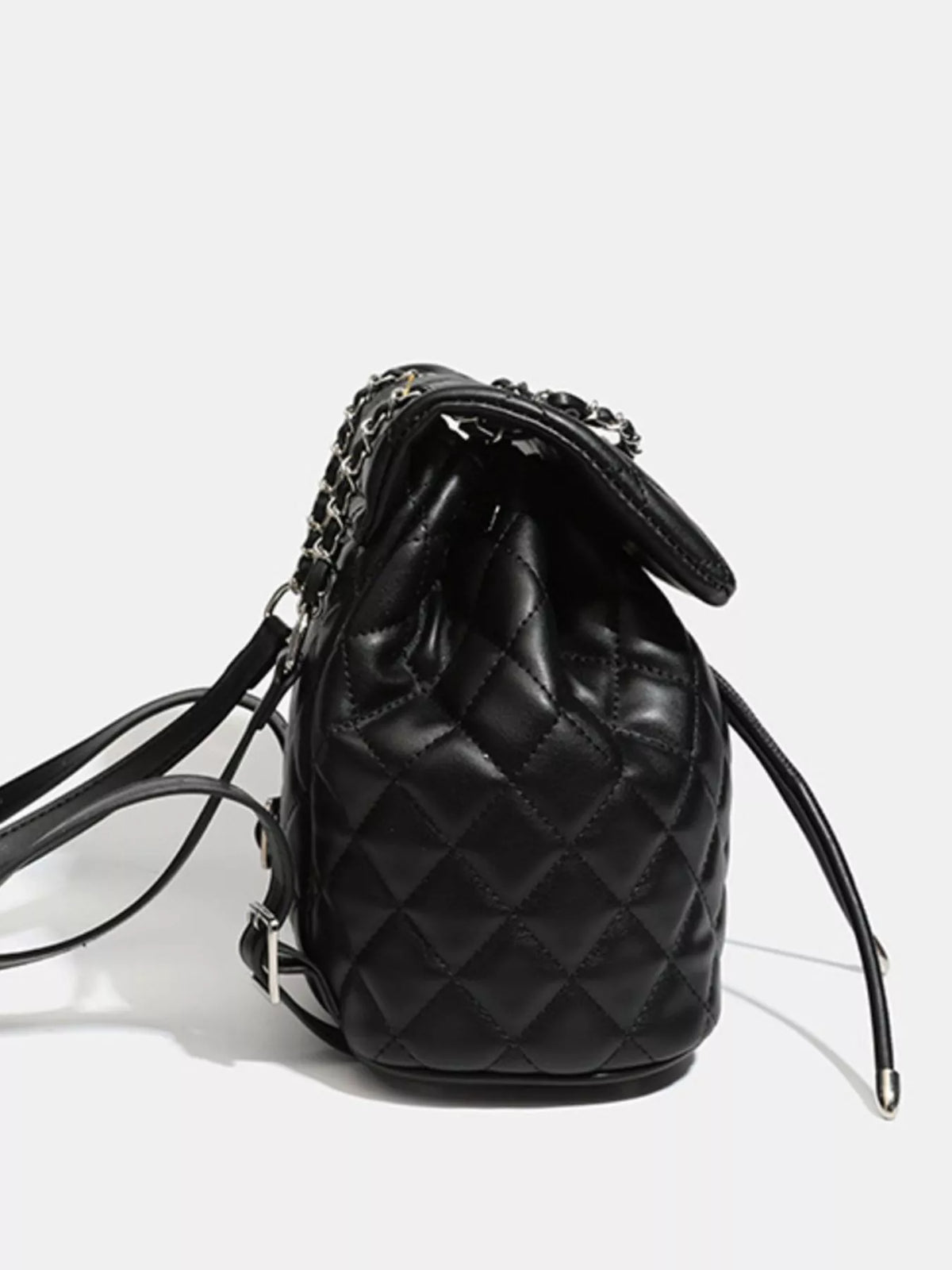 Quilted Chain Flap Backpack Bag - Lilixa.store