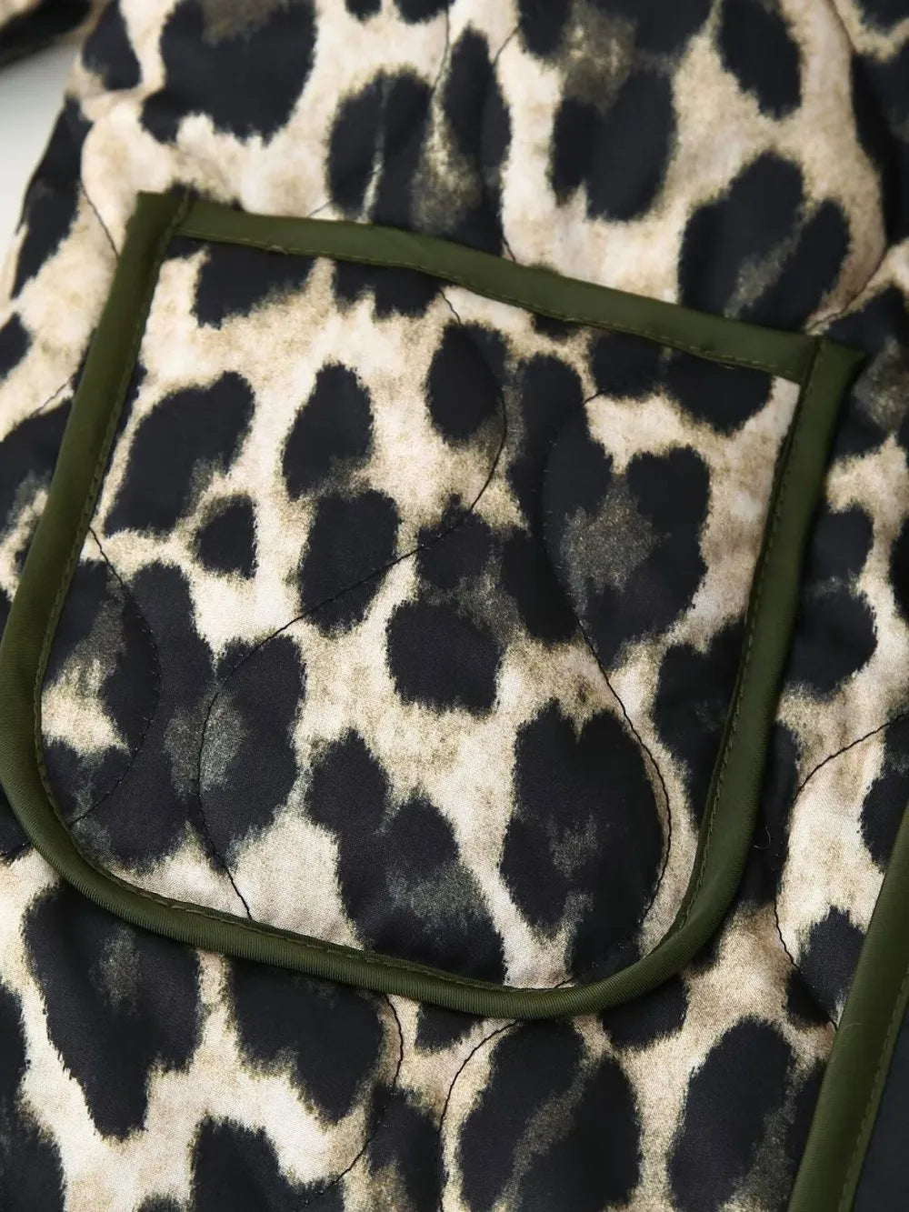 Leopard Open Front Long Sleeve Outerwear, view 8