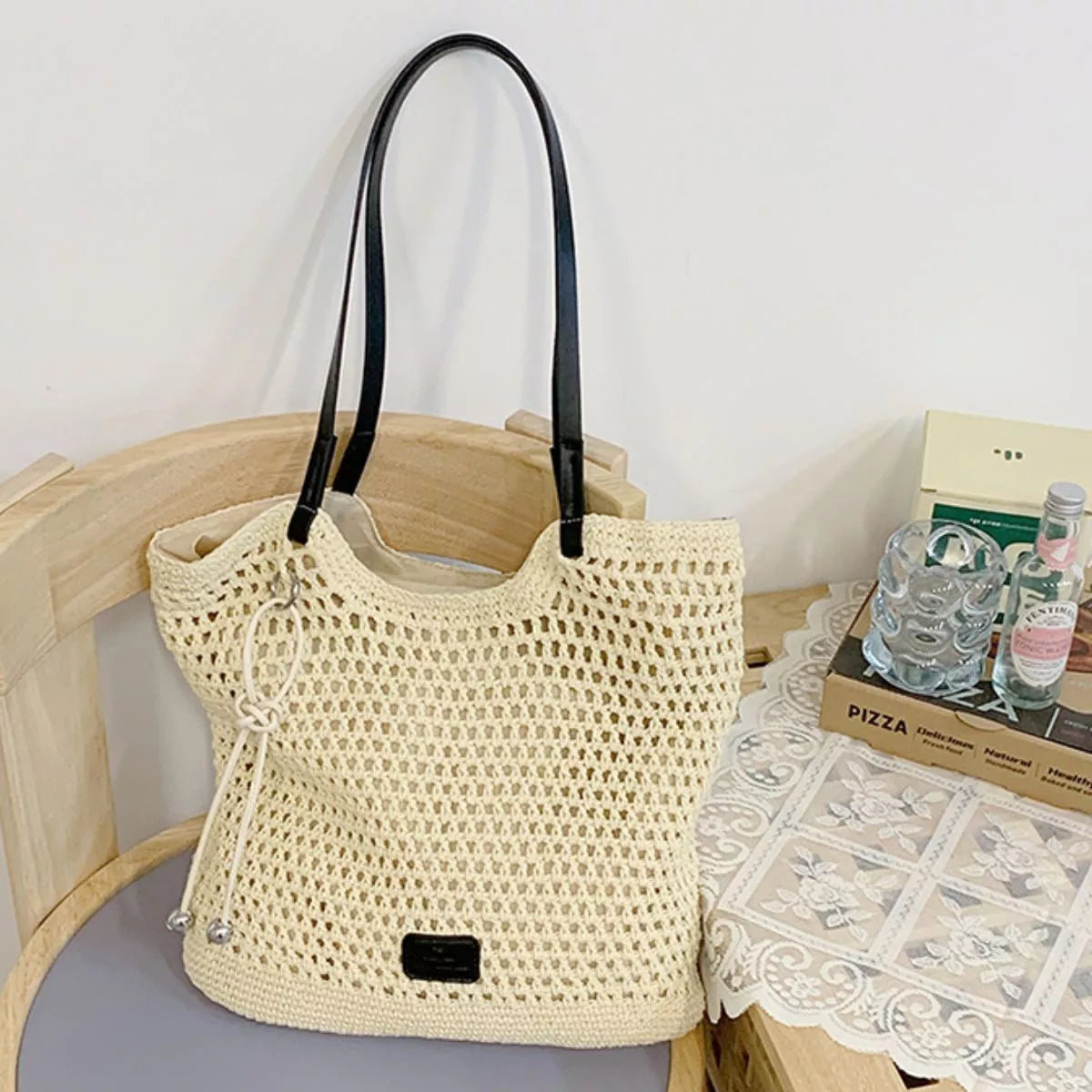 Crochet Knit Shoulder Bag - Lilixa.store
