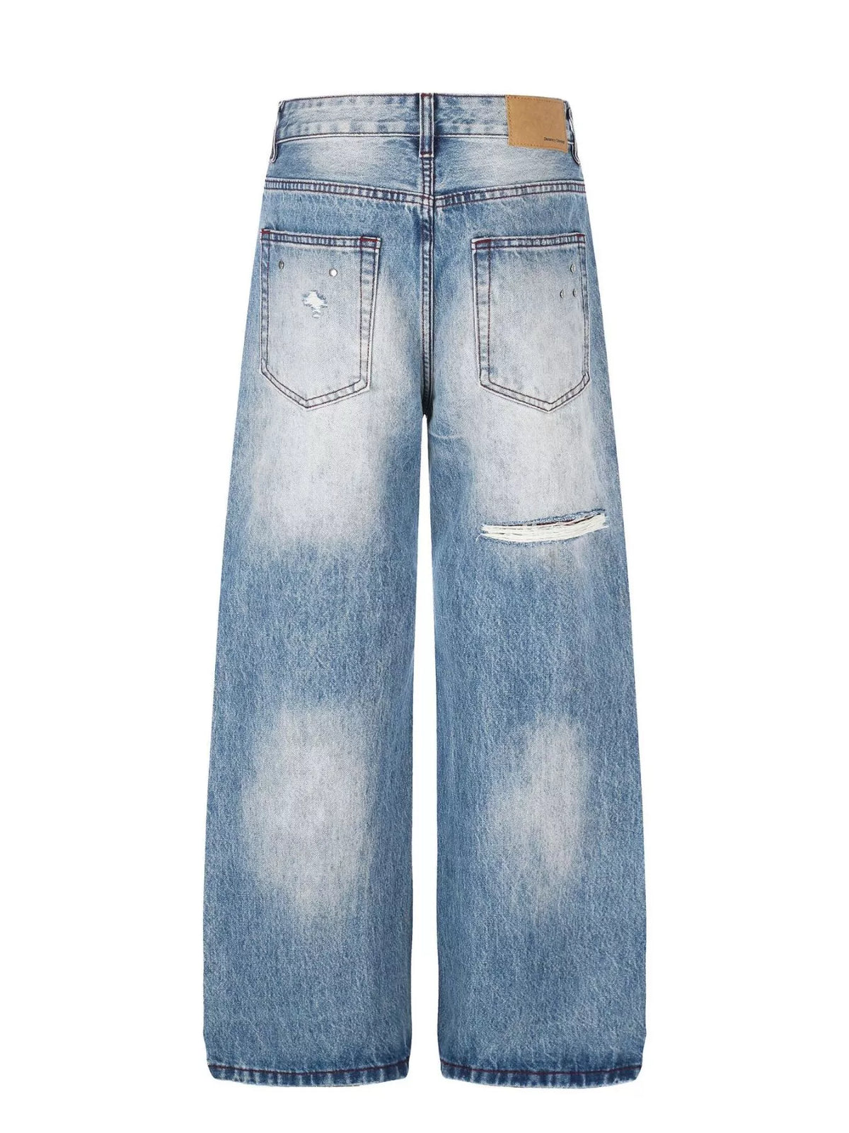 Men's Distressed Wide-Leg Jeans - Lilixa.store