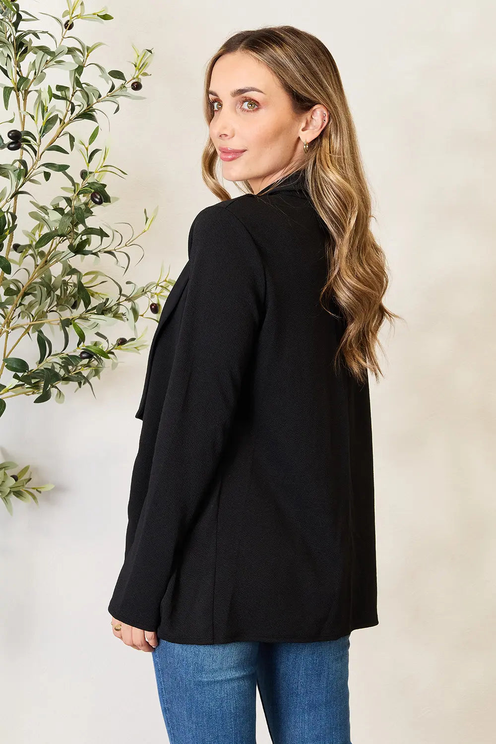 Heimish Full Size Open Front Long Sleeve Blazer - Lilixa.store