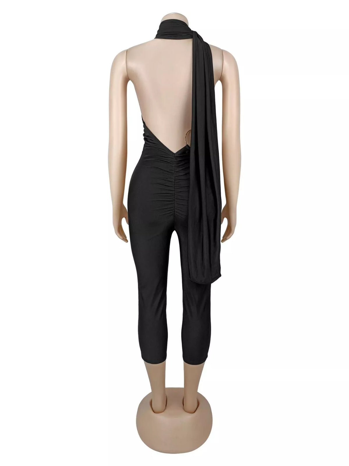 Halter Neck Sleeveless Bodycon Jumpsuit