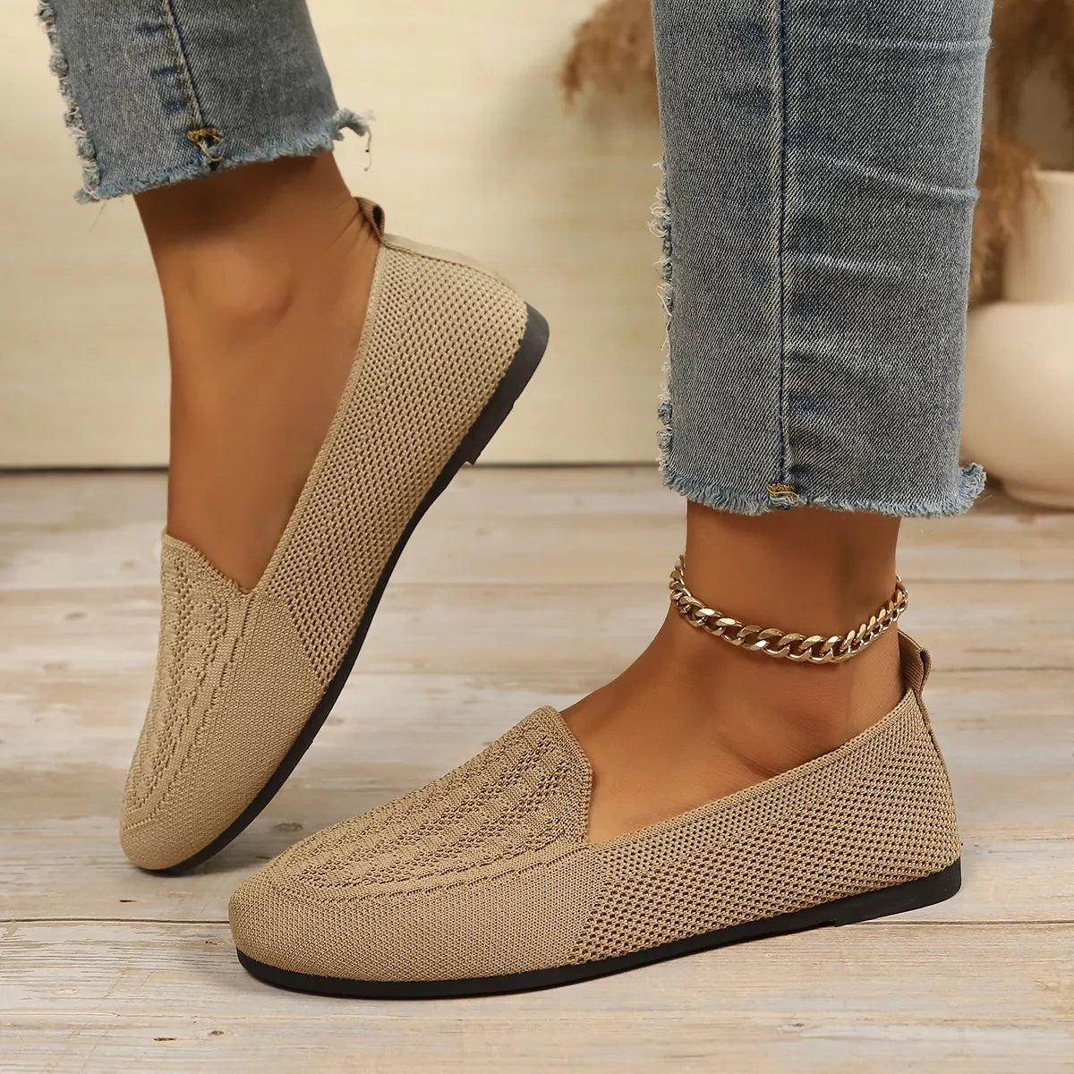 Breathable Knitted Slip-Ons - Lilixa.store
