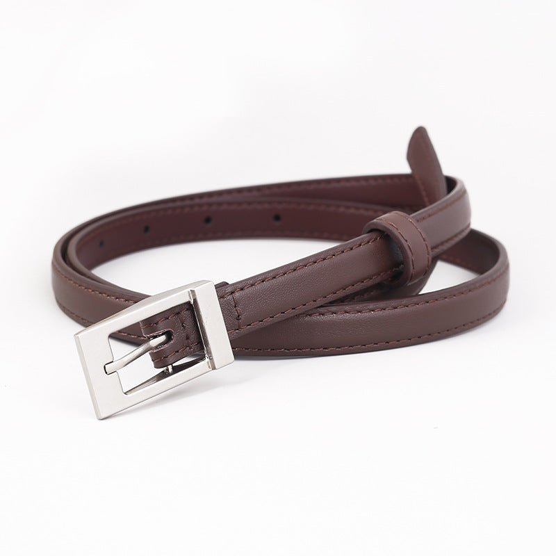 Metal Buckle Leather Belt - Lilixa.store