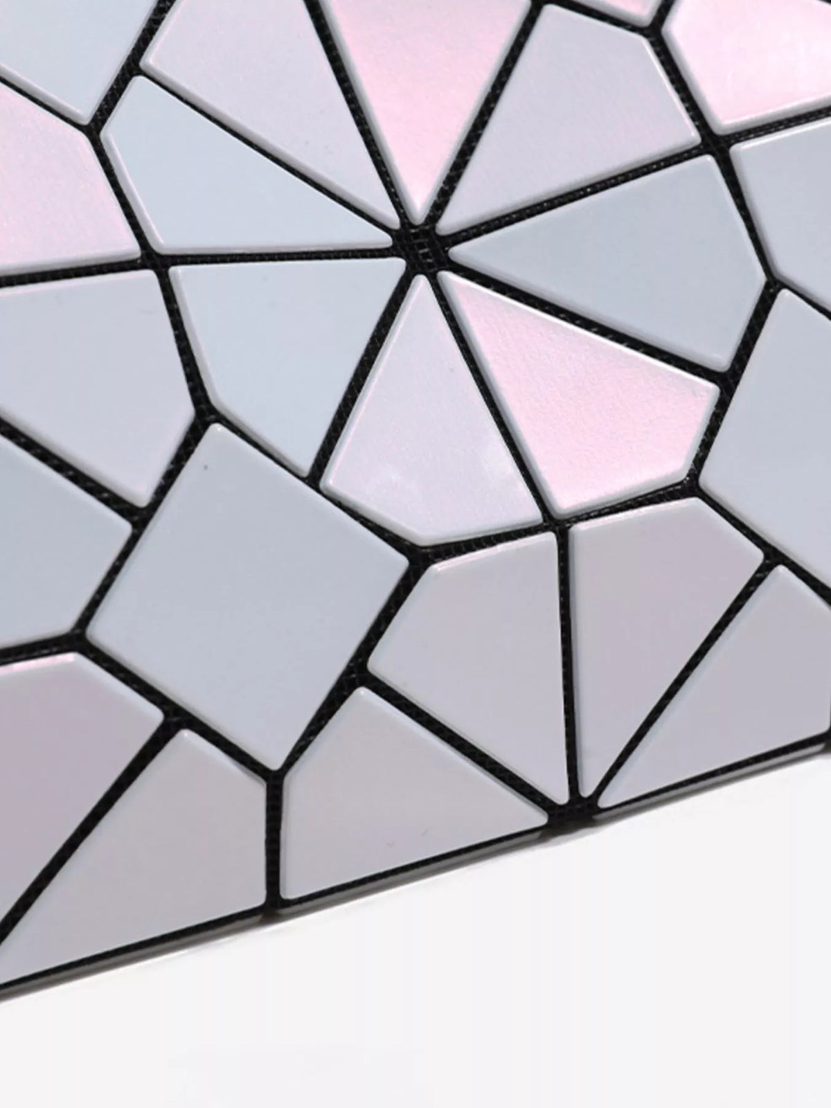 Geometric Prism Iridescent Shoulder Bag