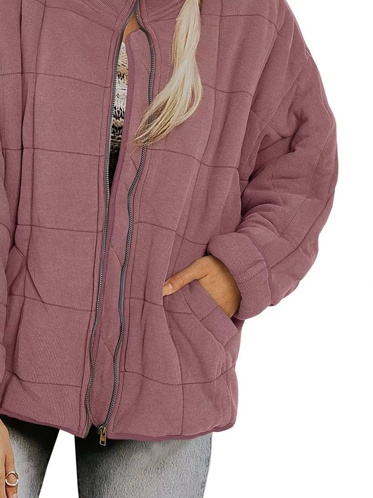 Quilted Zip Up Outerwear, view 25