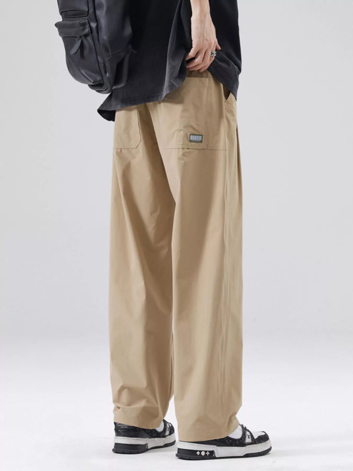 Men's Full Size Basic Style Wide Leg Pants Plus Size, view 3