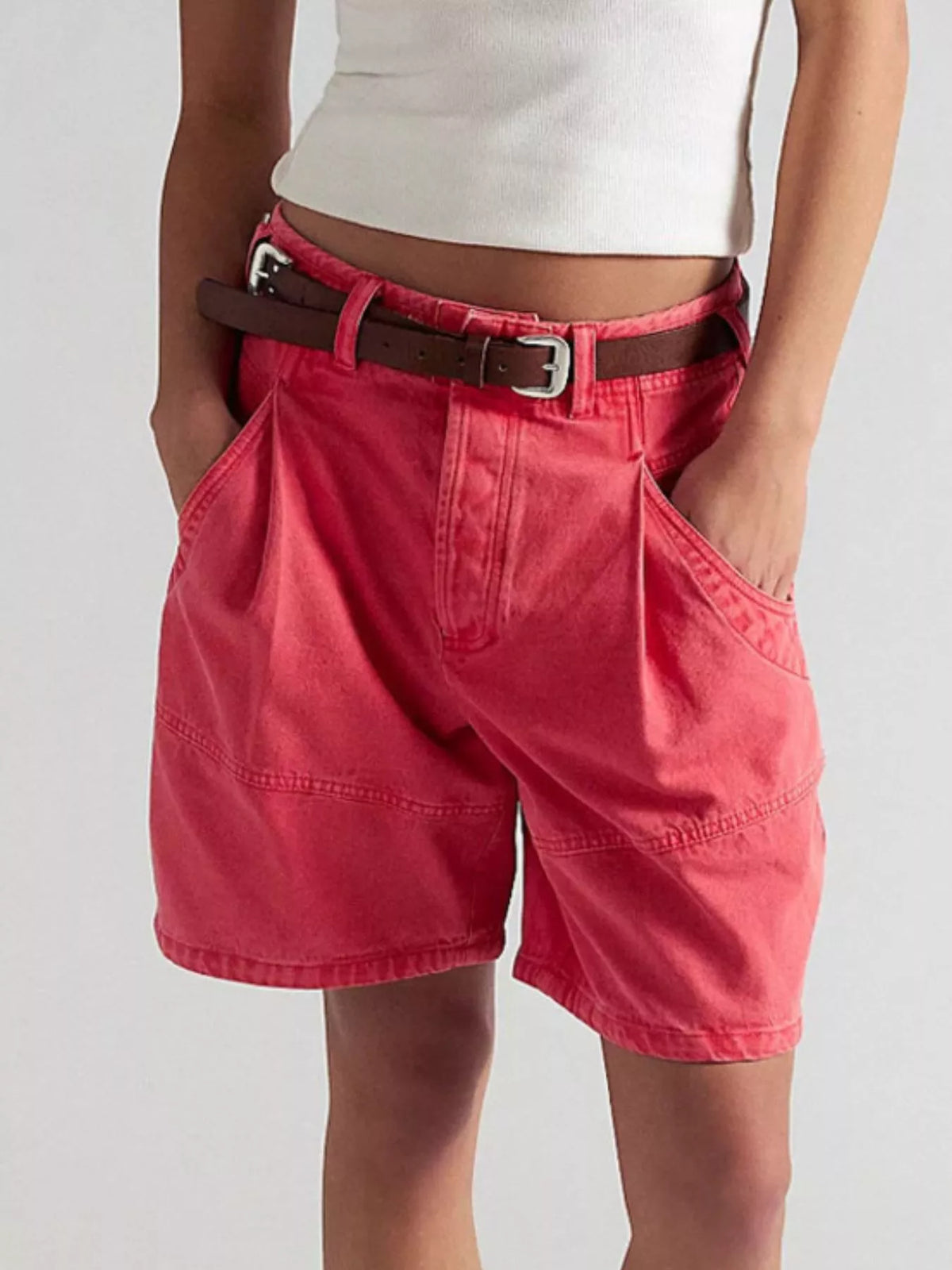 High-Waisted Denim Shorts