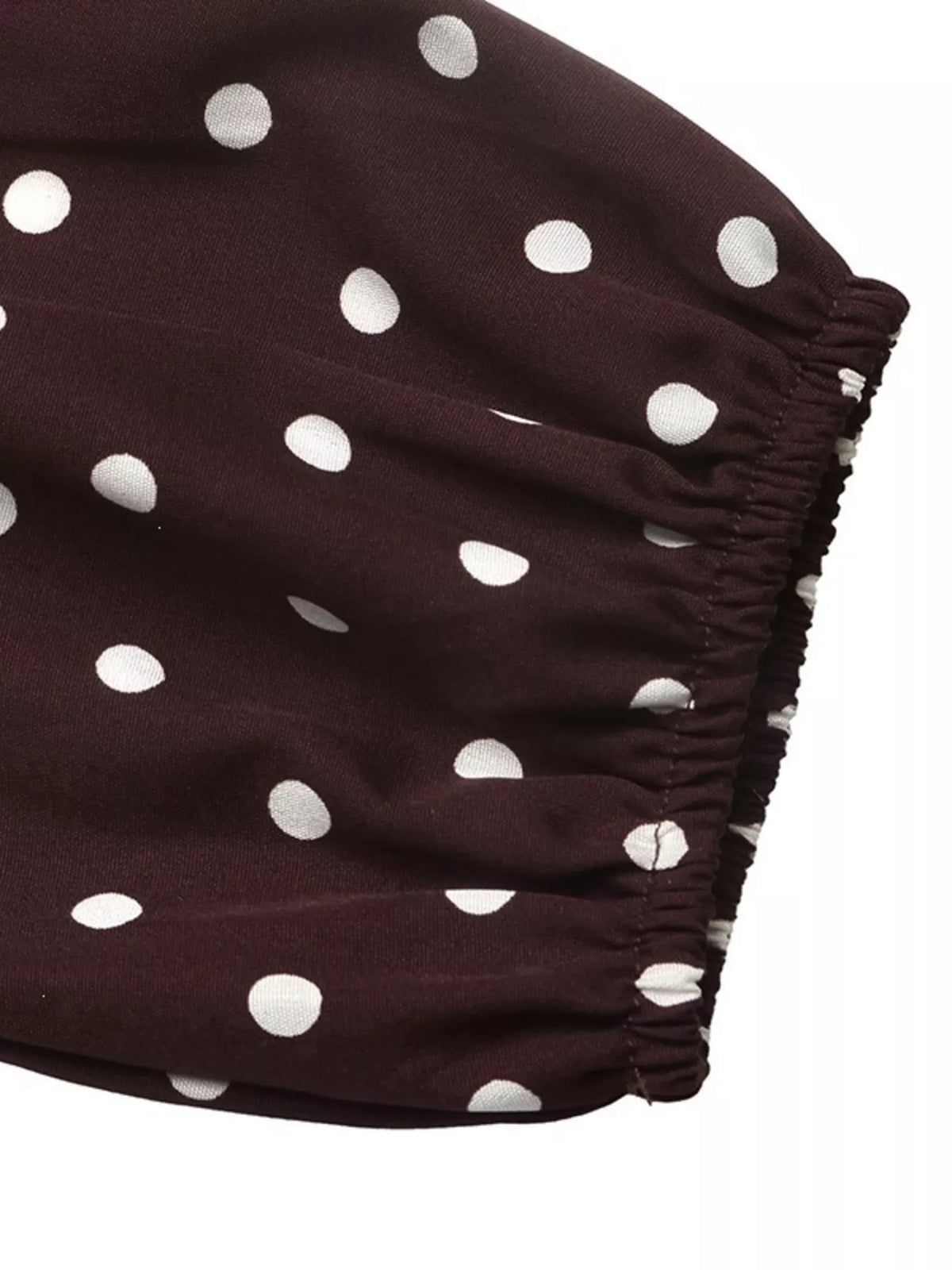 Polka Dot Ruffled V-Neck Bodysuit - Lilixa.store