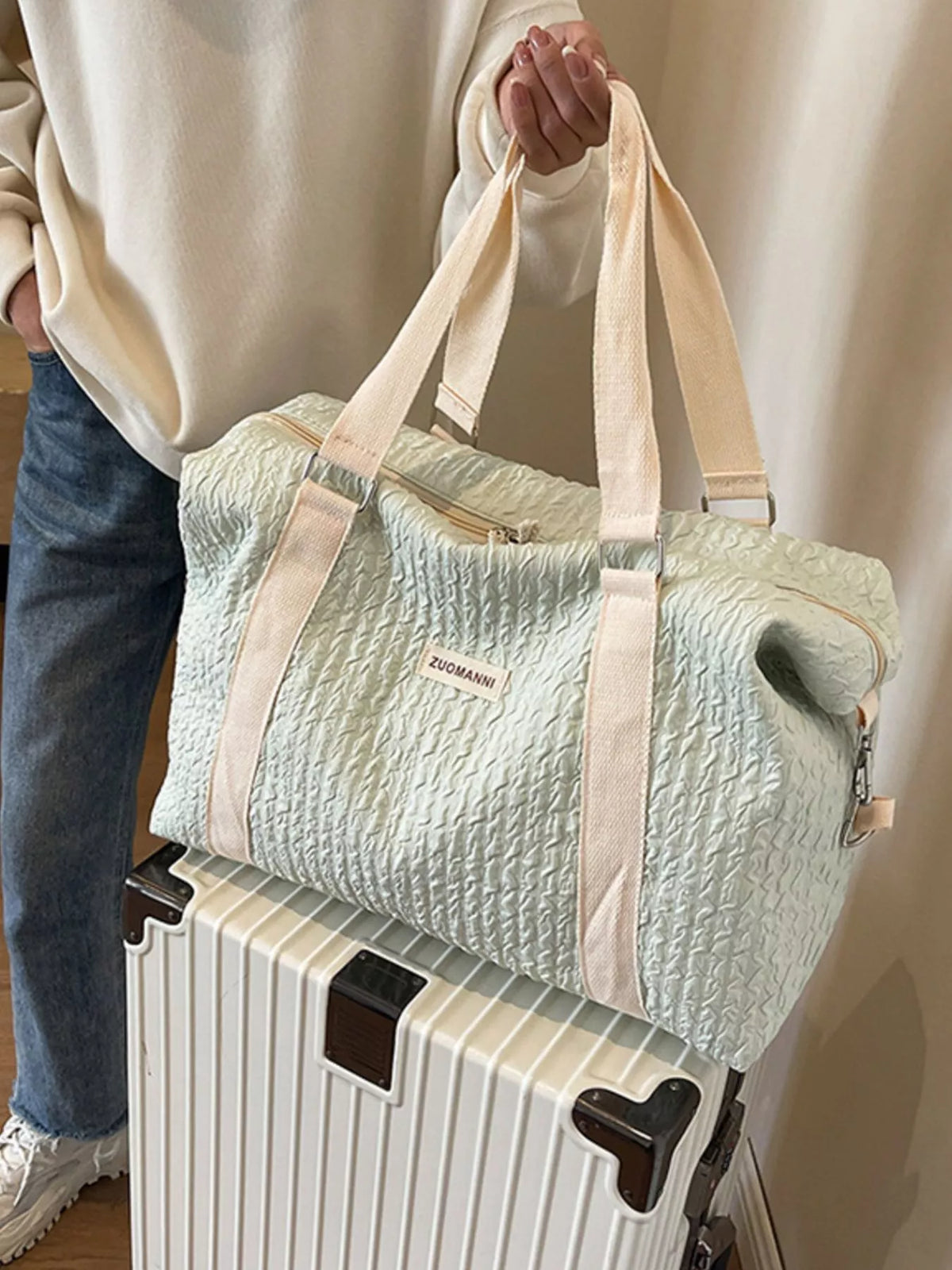 Texture Travel Bag with Adjustable Strap - Lilixa.store